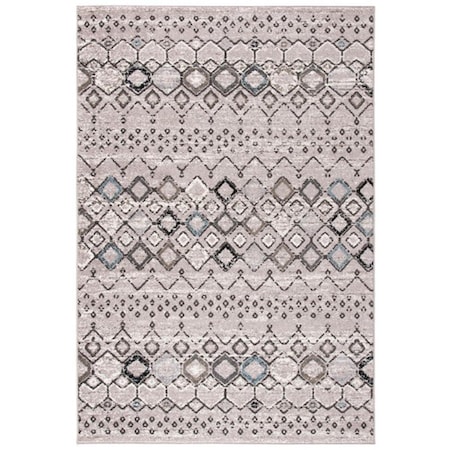 Safavieh 3 x 5 ft. Amsterdam 108F Power Loomed Rectangle Area Rug Light Grey & Brown AMS108F-3